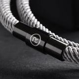 Ash - 4mm doube-layer Milan rope bracelet in grey