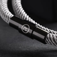 Ash - 4mm doube-layer Milan rope bracelet in grey