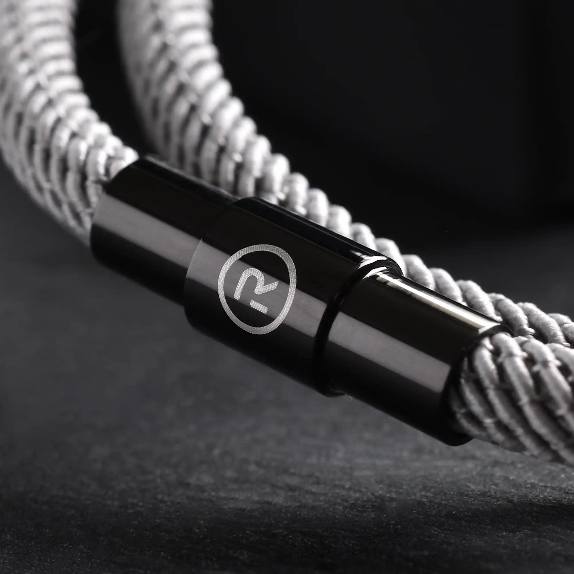 Ash - 4mm doube-layer Milan rope bracelet in grey