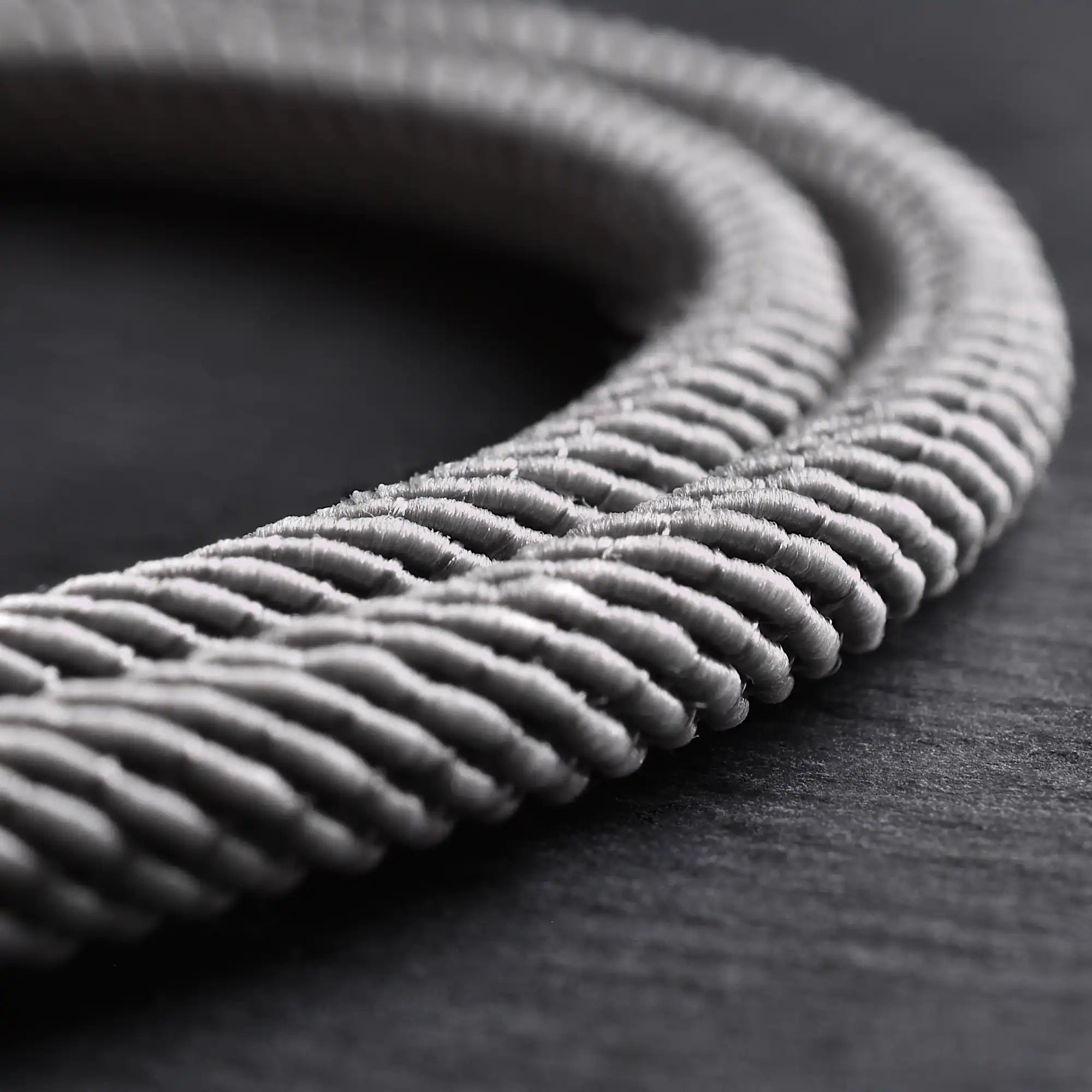 Ash - 4mm doube-layer Milan rope bracelet in grey