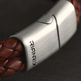 Beckett - 6mm Premium Double-Layer Leather Bracelet ( Saddle Brown)