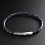 Ben - 4mm Leather Bolo Bracelet (Dark Blue)
