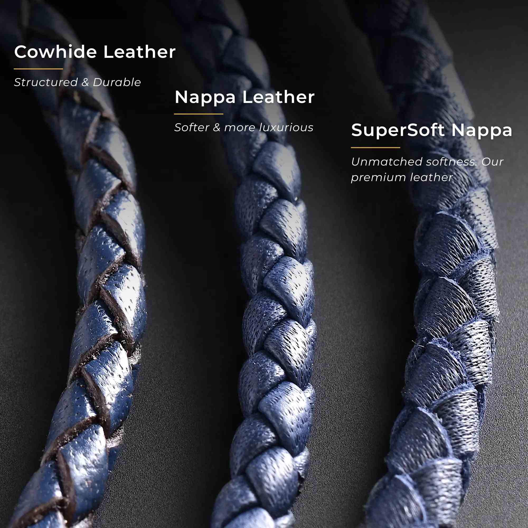 Ben - 4mm Leather Bolo Bracelet (Dark Blue)