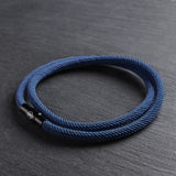 Blaise - 4mm doube-layer Milan rope bracelet in blue