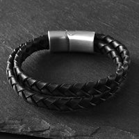 Calder – Premium Double-Layer Leather Bracelet (Classic Black)