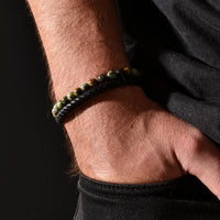 Caleb - Leather bracelet with African Turquoise stone