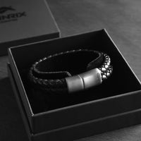 Cassian – 6mm Signature Double-Layer Nappa Leather Bracelet (Classic Black)
