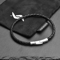 Cole - 4mm bolo genuine leather bracelet in black