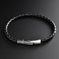 Cole - 4mm Leather Bolo Bracelet (Classic Black)