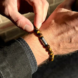 Declan – 8mm yellow tiger eye stone bracelet