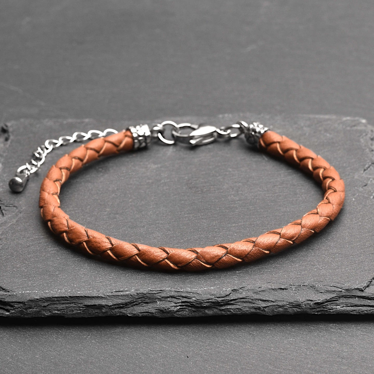 Deserton - 4mm super soft Nappa leather bracelet in light brown
