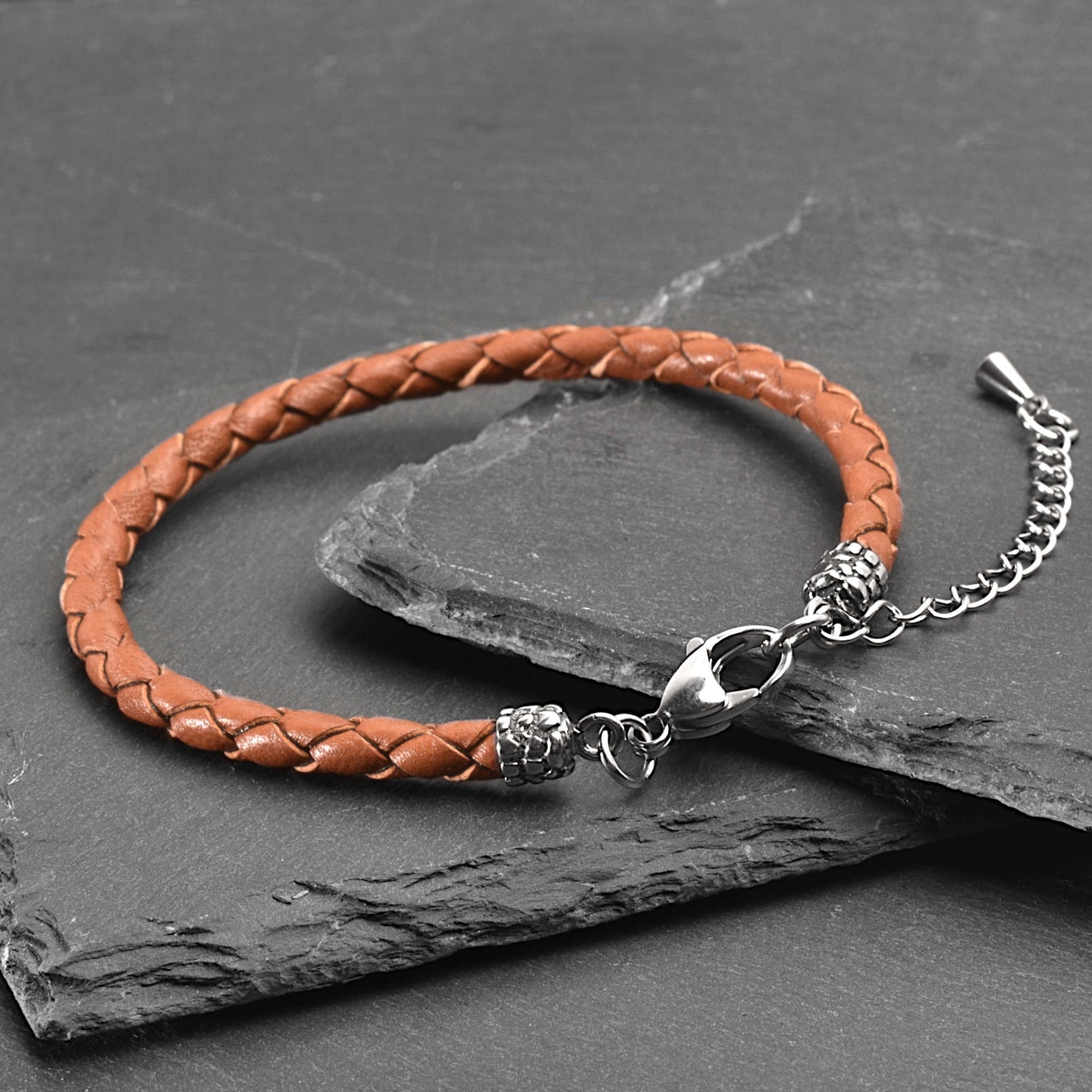 Deserton - 4mm super soft Nappa leather bracelet in light brown