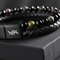 Draco - Leather bracelet with dragon blood stone