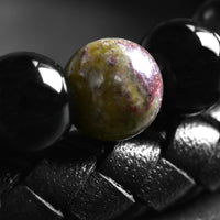 Draco - Leather bracelet with dragon blood stone