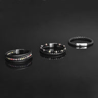 The Drakar Set – Men’s Bracelet Bundle (Triple Leather)