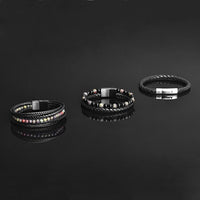 The Drakar Set – Men’s Bracelet Bundle (Triple Leather)