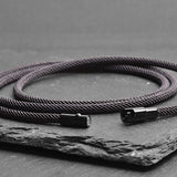 Dusk - 3mm triple-layer Milan rope bracelet in black-grey