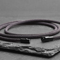 Dusk - 3mm triple-layer Milan rope bracelet in black-grey