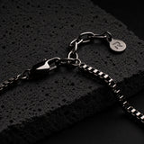 Flint — 3mm Gunmetal Box Chain Bracelet