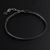 Flint — 3mm Gunmetal Box Chain Bracelet