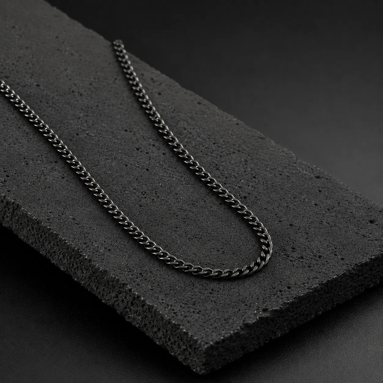 Forge — 3mm Black Curb Chain