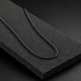Forge — 3mm Black Curb Chain