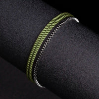 Forrest × Flint - Twisted Rope & Gunmetal Bracelet Stack