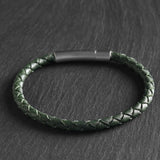 Hale - 4mm super soft Nappa leather bracelet in olive green