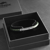 Hale - 4mm super soft Nappa leather bracelet in olive green
