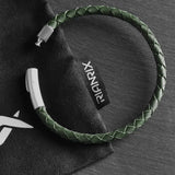 Hale - 4mm super soft Nappa leather bracelet in olive green