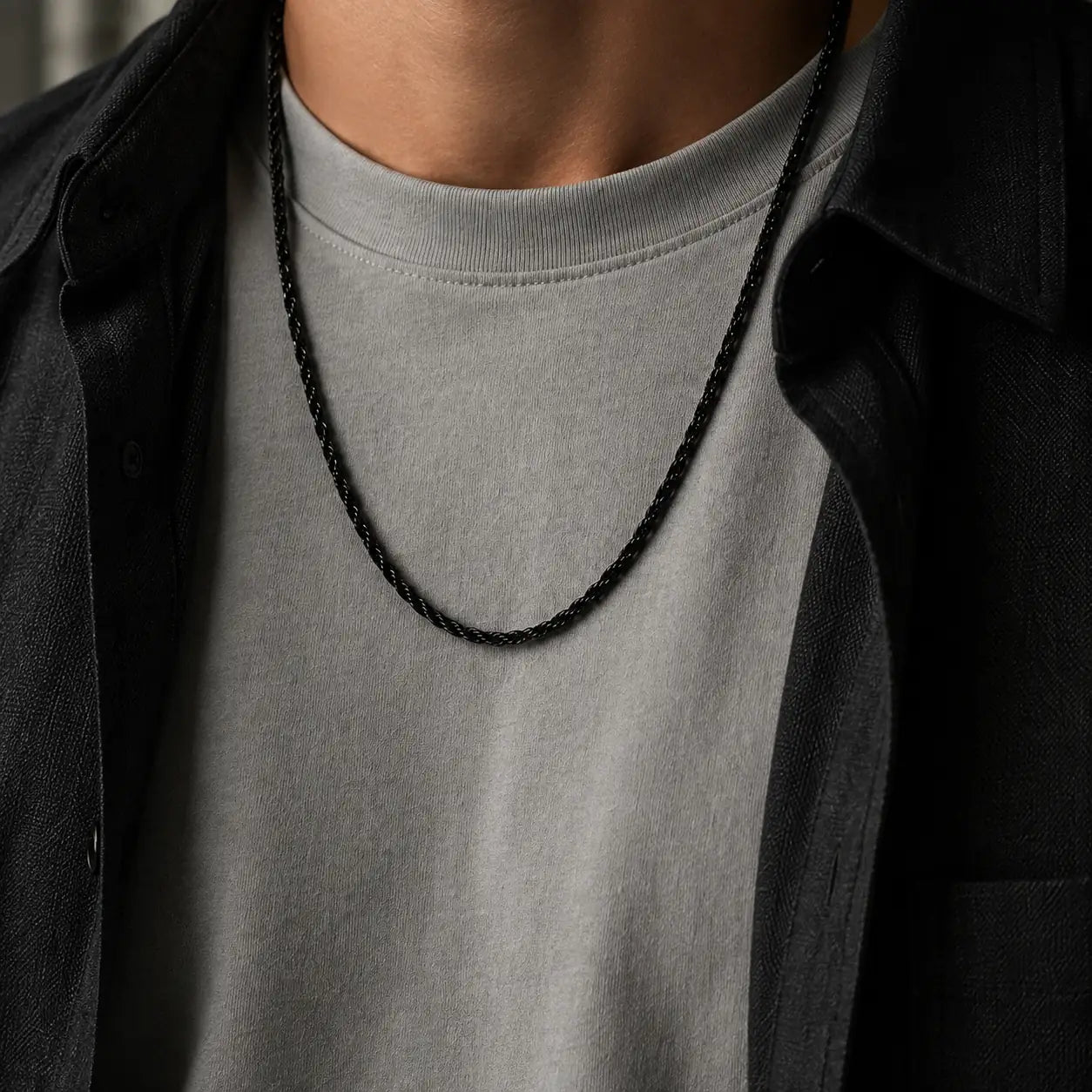 Helix — 3mm Black Rope Chain
