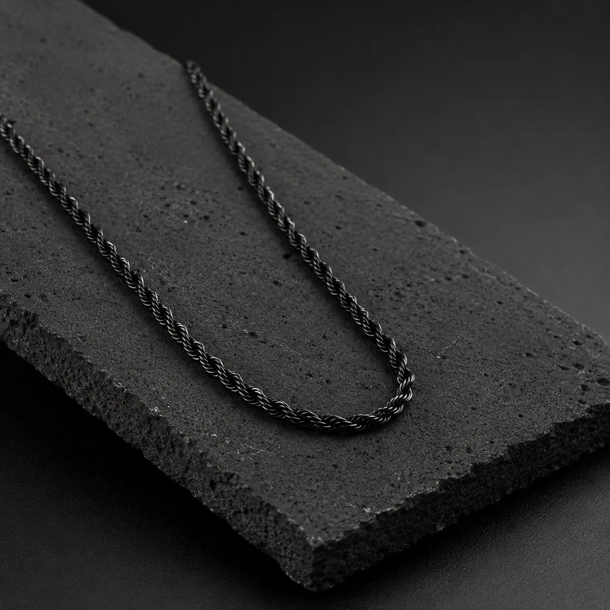 Helix — 3mm Black Rope Chain