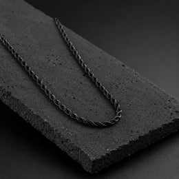 Helix — 3mm Black Rope Chain