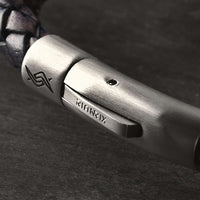 Joe - 6mm bolo genuine leather bracelet in antique navy