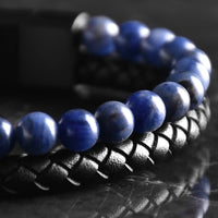 Julian - Genuine leather bracelet with Sodalite stone
