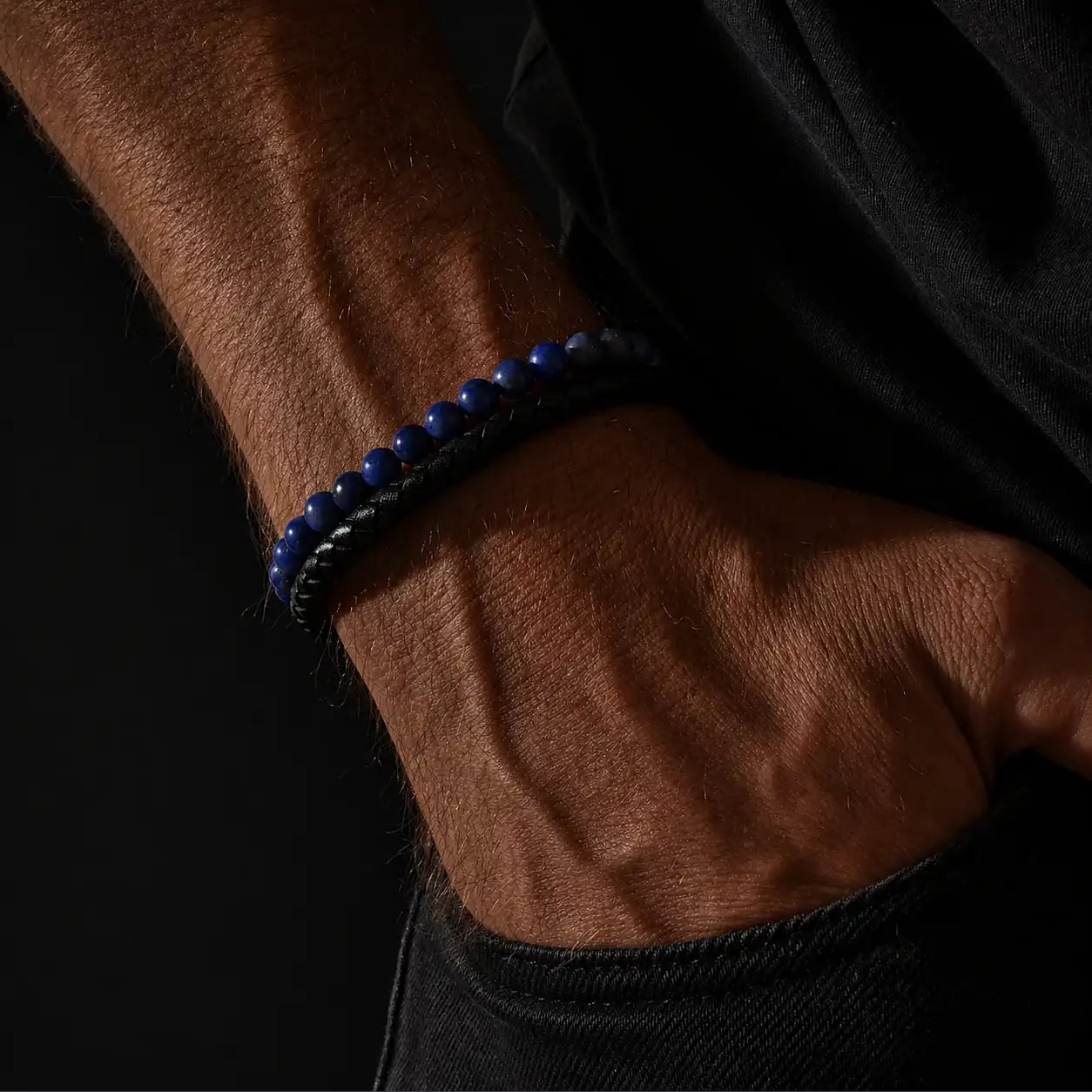 Julian - Leather bracelet with Sodalite stone