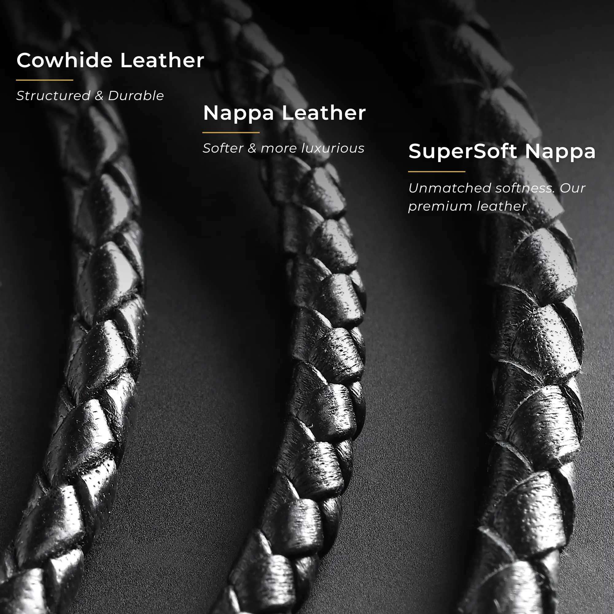 Cole - 4mm Leather Bolo Bracelet (Classic Black)