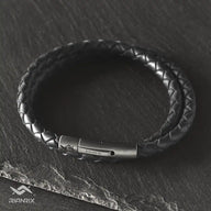 Lennox - 4mm super soft Nappa leather bracelet in classic black