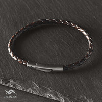 Liam - 4mm bolo genuine leather bracelet in dark brown