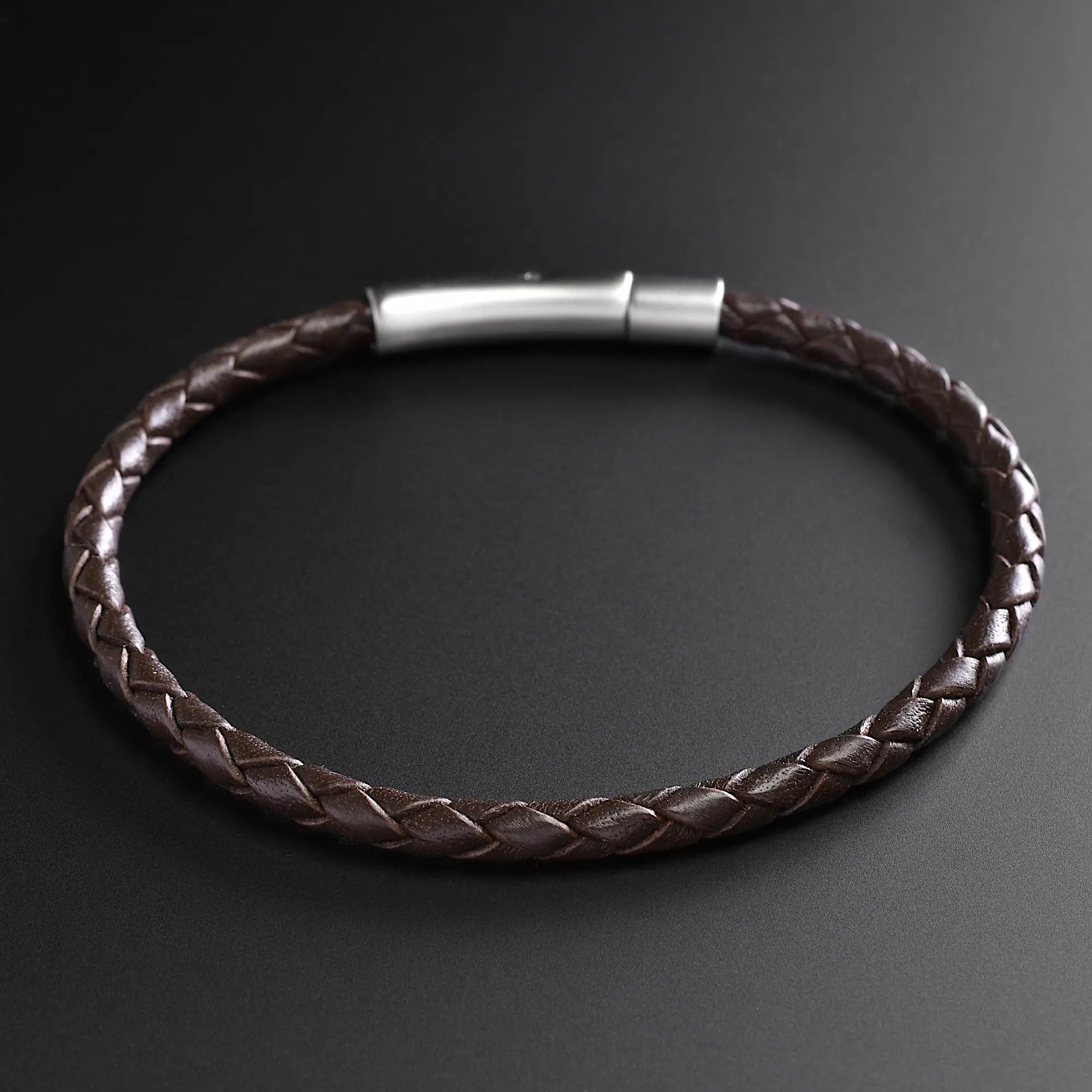 Liam - 4mm Leather Bolo Bracelet (dark brown)