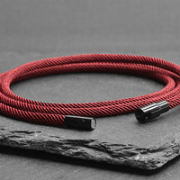 Lucan - 3mm triple-layer Milan rope bracelet in wine red