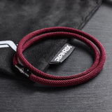 Mars - 4mm doube-layer Milan rope bracelet in wine red