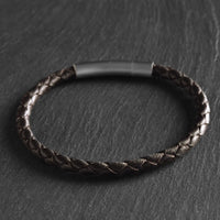 Miles - 4mm super soft Nappa leather bracelet in dark brown