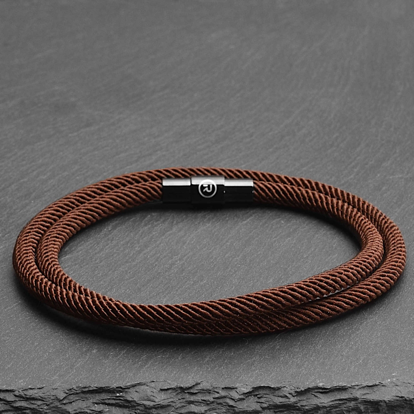 Milo - 4mm doube-layer Milan rope bracelet in dark brown