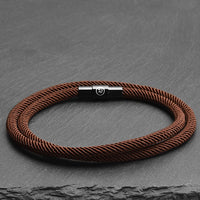 Milo - 4mm doube-layer Milan rope bracelet in dark brown