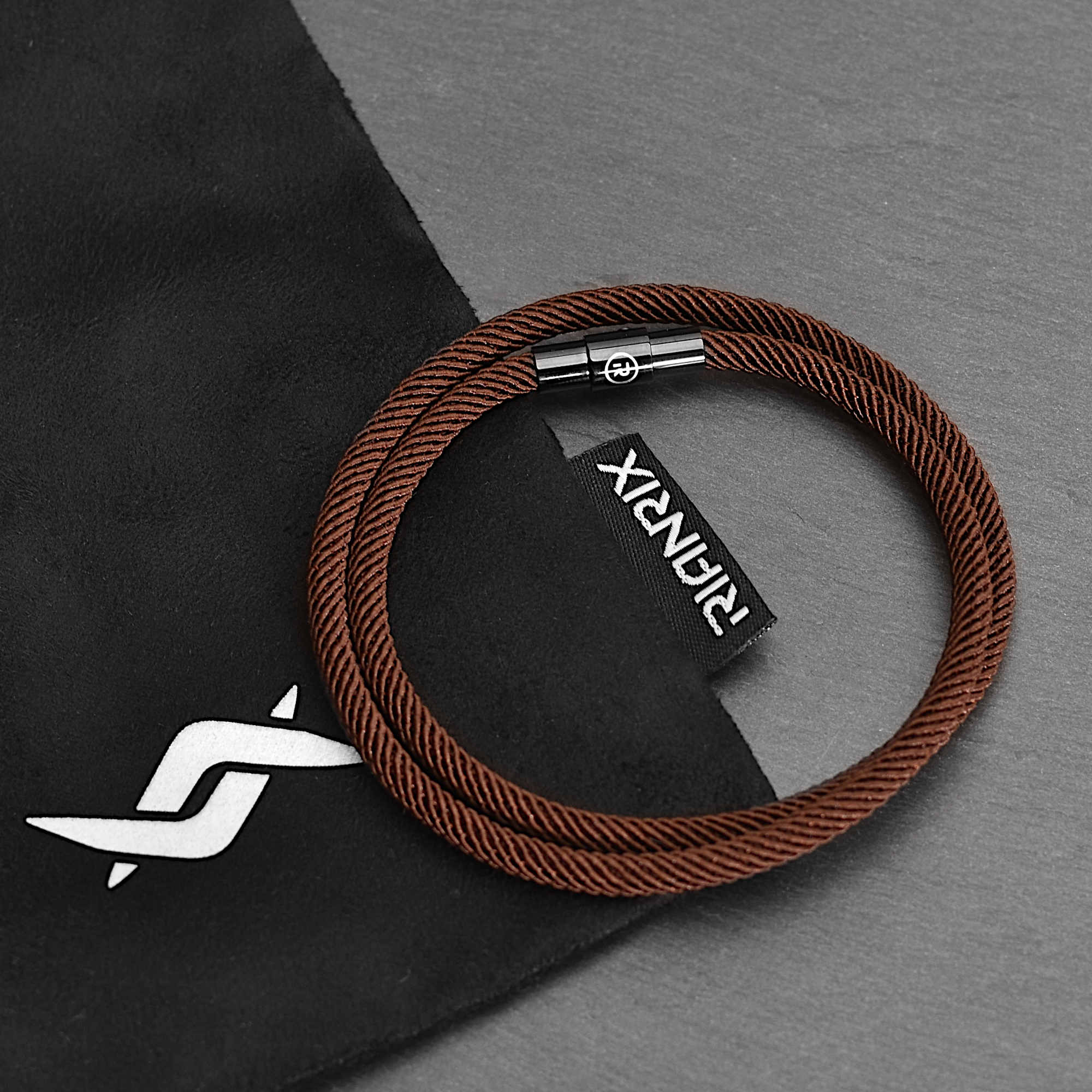 Milo - 4mm doube-layer Milan rope bracelet in dark brown
