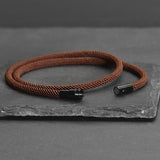 Milo - 4mm doube-layer Milan rope bracelet in dark brown