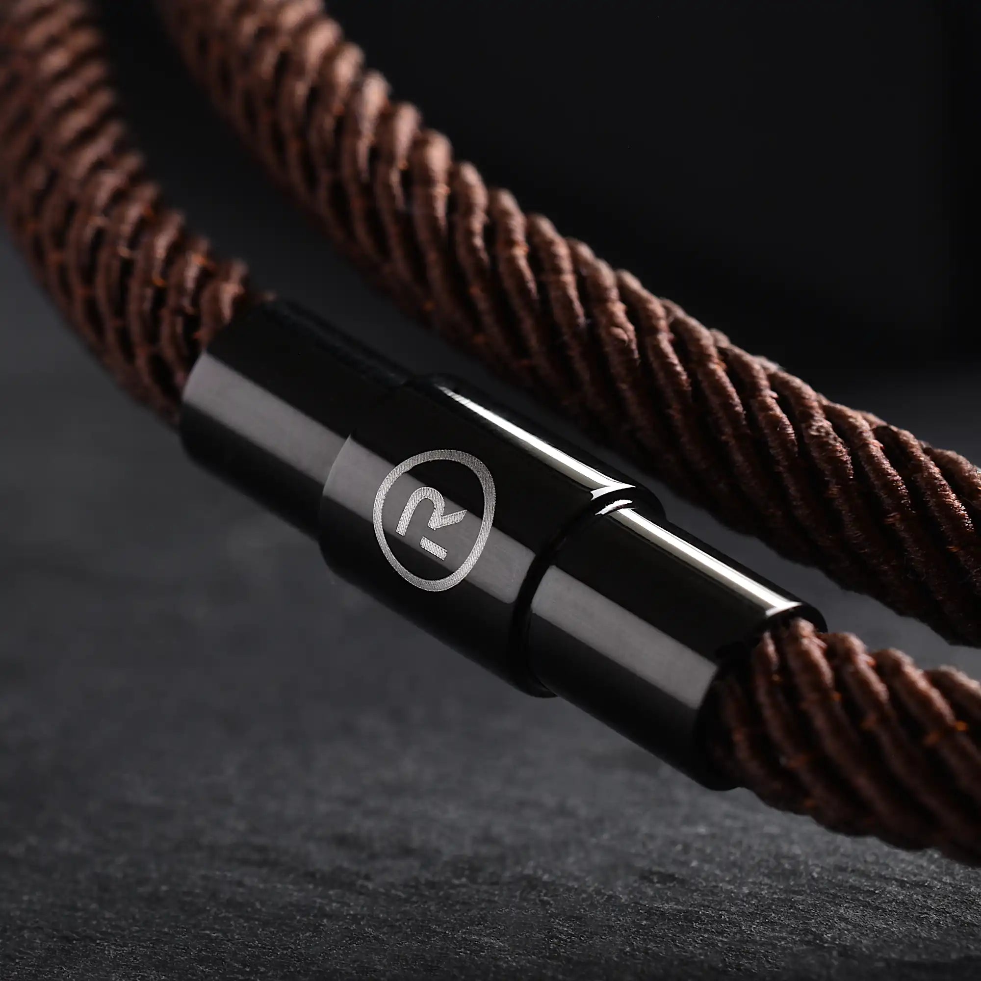 Milo - 4mm doube-layer Milan rope bracelet in dark brown