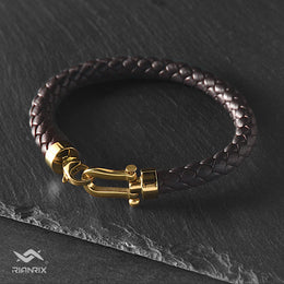 Mustang - 8mm Nappa leather bracelet in dark brown