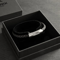 Nightfall - 6mm Nappa leather bracelet in classic black